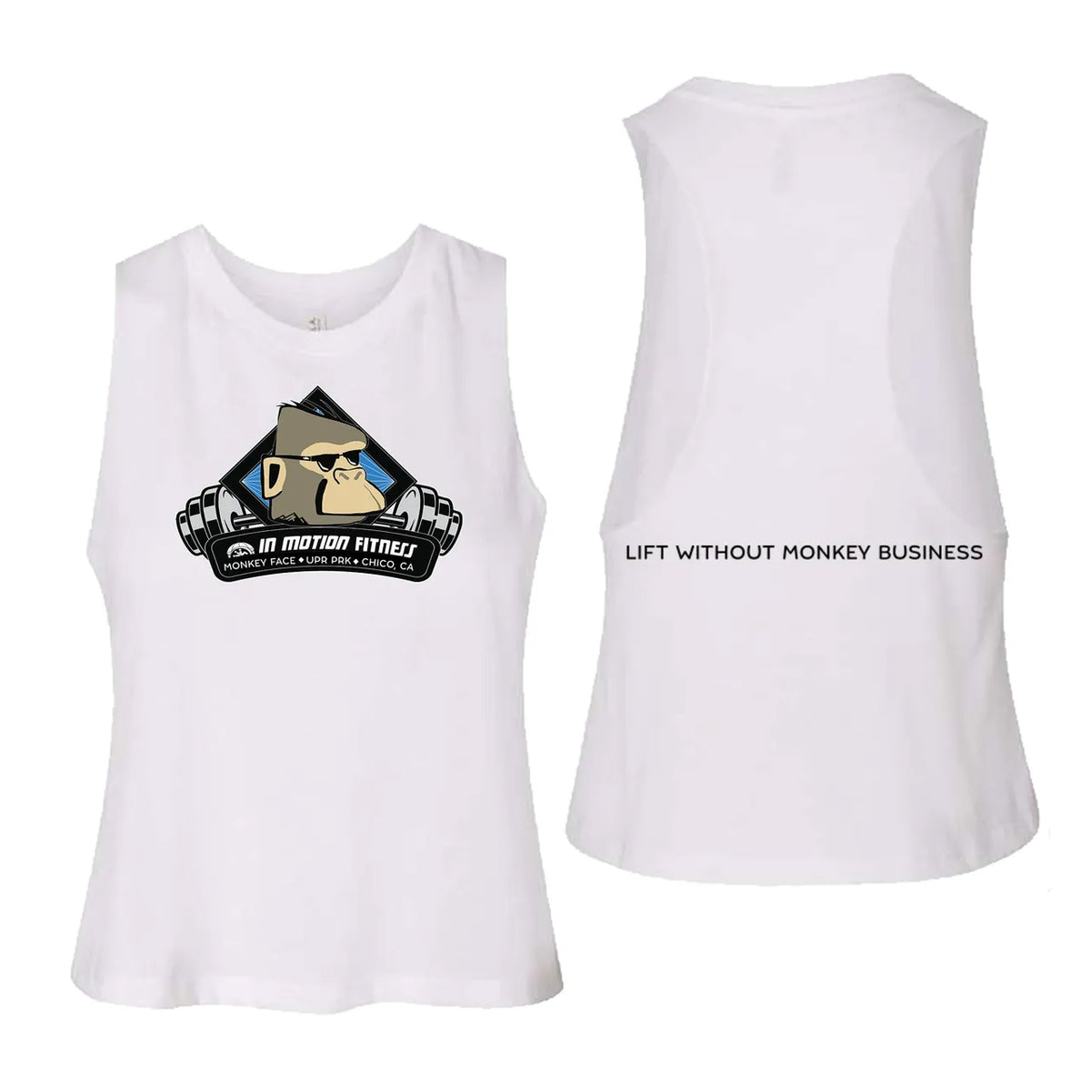 Lift Without Monkey Business Ladies Crop Tank