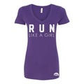 RUN Like a Girl V-Neck Tee