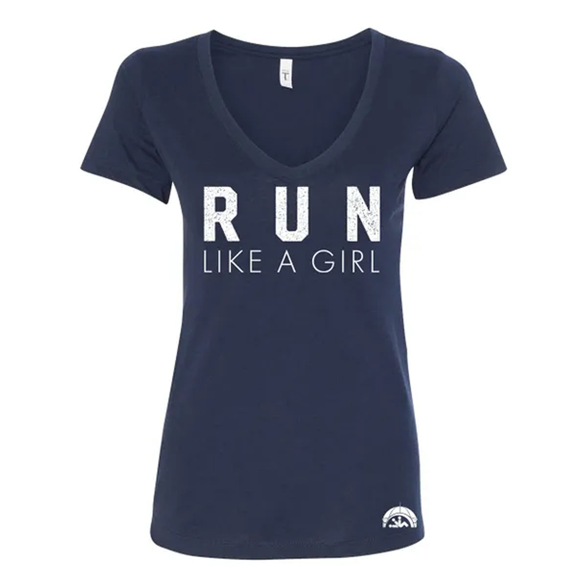 RUN Like a Girl V-Neck Tee
