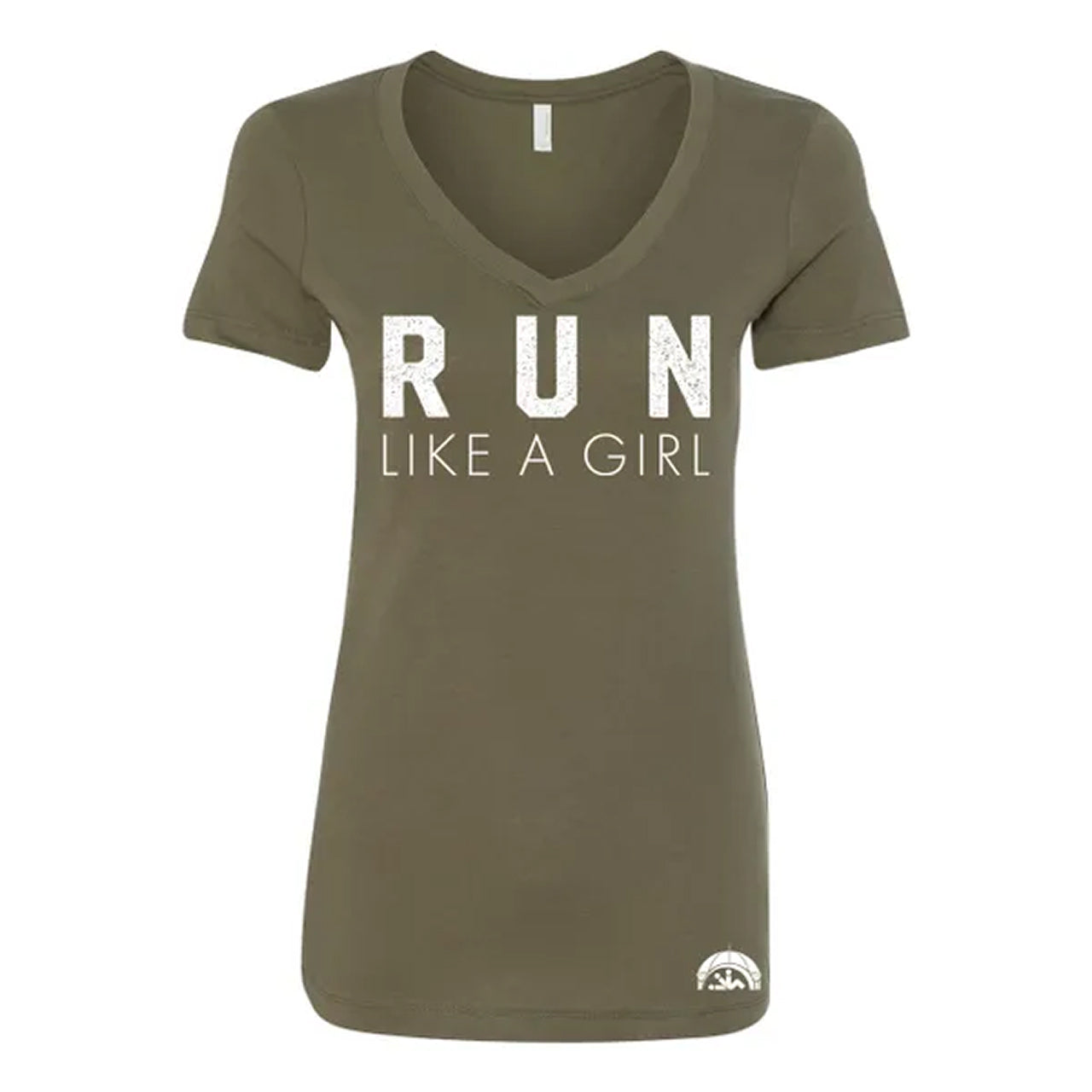 RUN Like a Girl V-Neck Tee