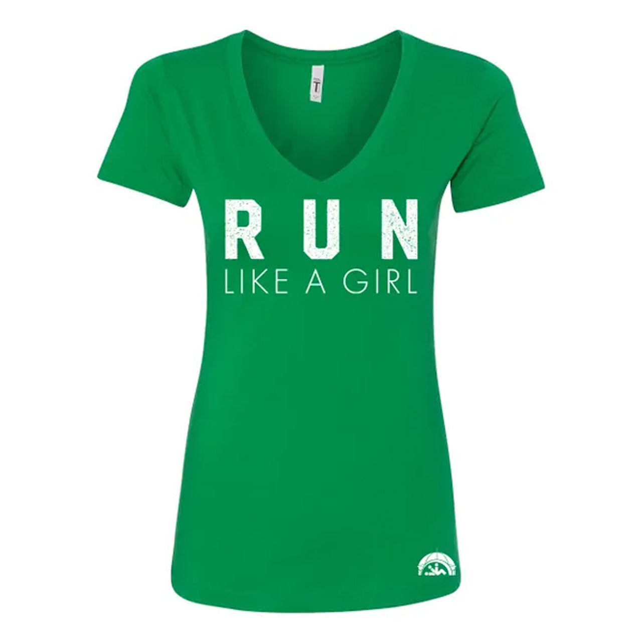 RUN Like a Girl V-Neck Tee