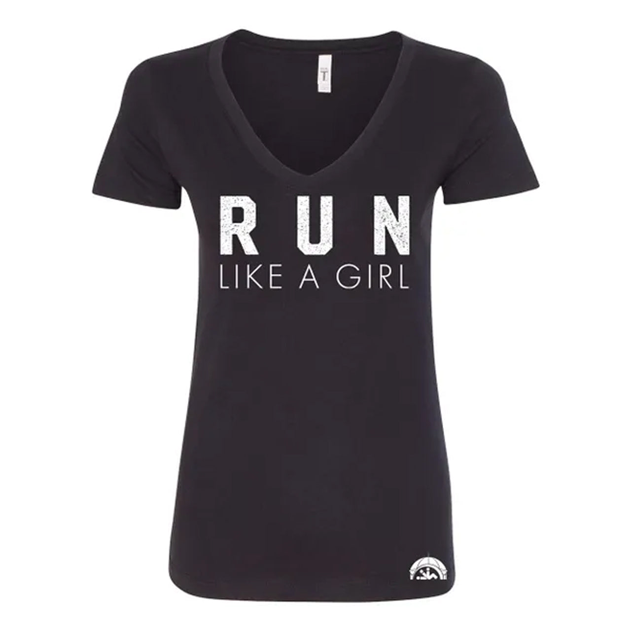 RUN Like a Girl V-Neck Tee